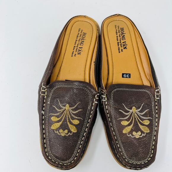 Van Hoang Custom Shoe Mules Slip On Casual Brown - 39 - Picture 7 of 7